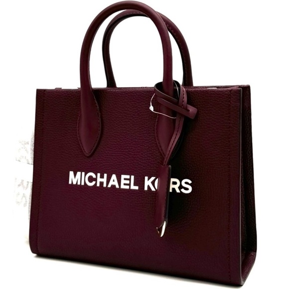 Michael Kors Mirella Small Shopper TZ Xbody Bag Ox Blood - Picture 1 of 8